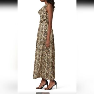 NWT sz 8 Jones NY Neutral snake print cowl racer ack maxi w/pockets 🐍